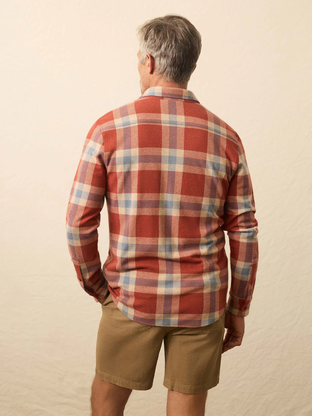 Faherty - FAHERTY LEGEND SWEATER SHIRT IN COPPER FALLS PLAID - Rent With Thred