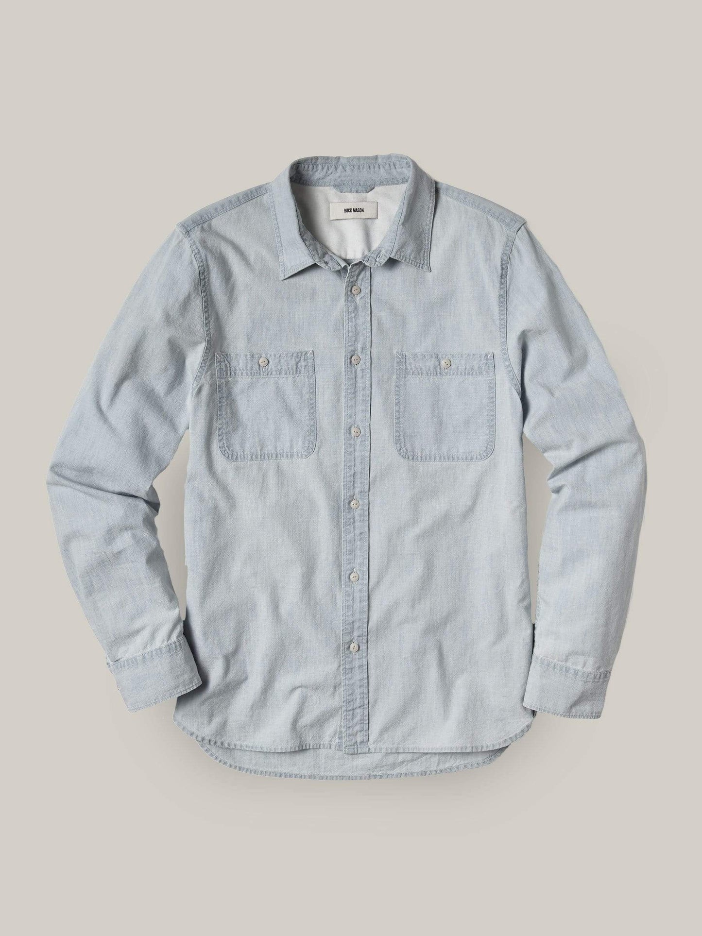 Buck Mason - BUCK MASON CHAMBRAY WORK SHIRT IN LIGHT WASH - Rent With Thred