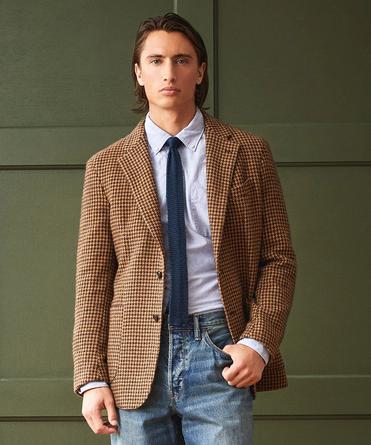 Todd Snyder - TODD SNYDER ITALIAN MADISON SPORT COAT IN BROWN HOUNDSTOOTH - Rent With Thred
