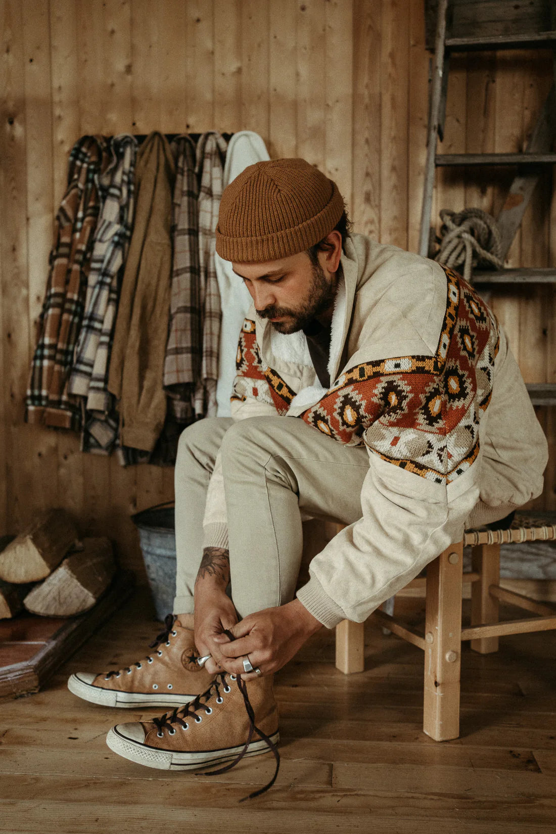 Ottway the Label - OTTWAY THE LABEL RAREBIRD JACKET IN CREAM - Rent With Thred