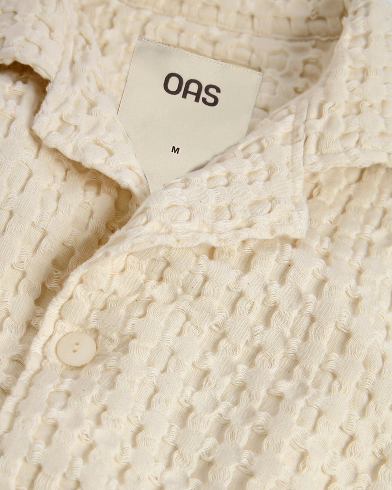 OAS - OAS CUBA WAFFLE SHIRT IN ECRU - Rent With Thred