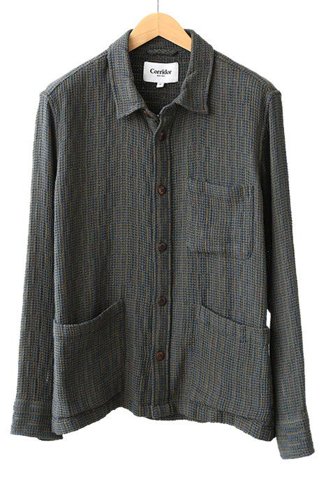 CORRIDOR RAINBOW WEAVE OVERSHIRT IN FOREST