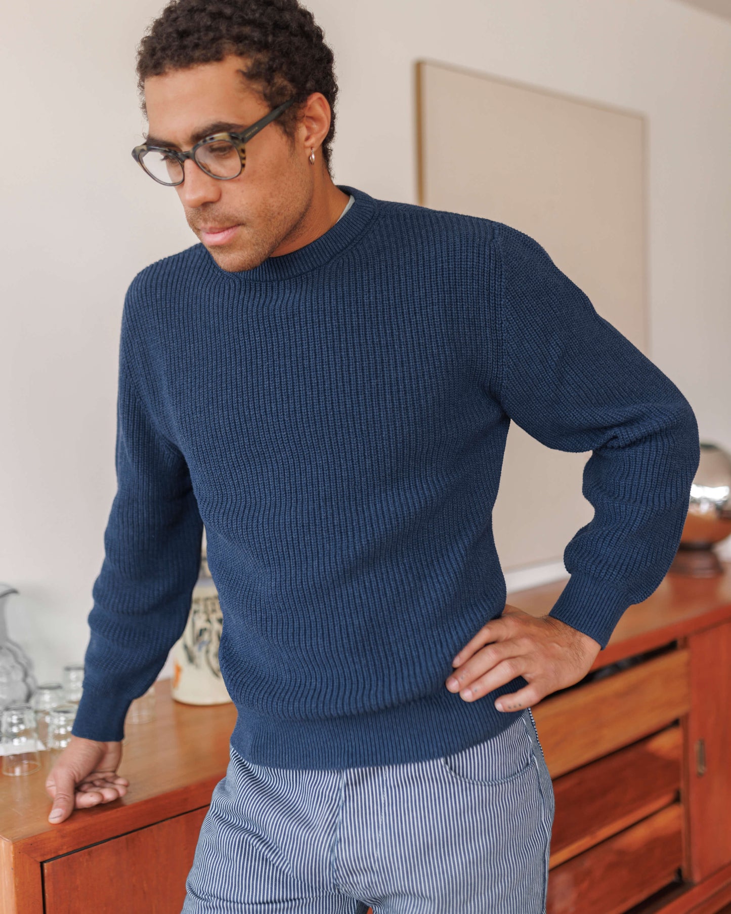 Alex Crane - ALEX CRANE BAY SWEATER IN INDIGO - Rent With Thred