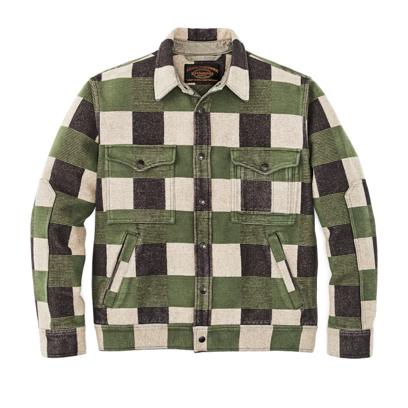 Filson - FILSON BEARTOOTH CAMP JACKET IN CINDER/OLIVE CHECK - Rent With Thred