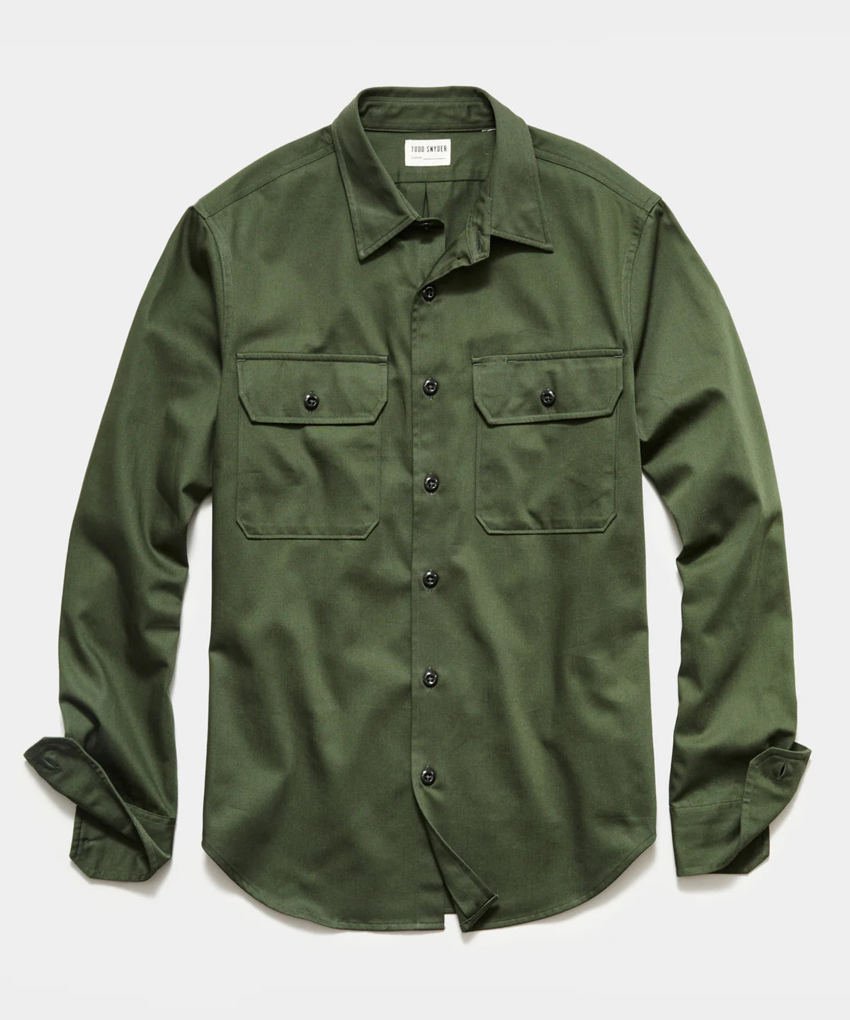 Todd Snyder - TODD SNYDER TWO POCKET UTILITY LONG SLEEVE SHIRT IN OAK MOSS - Rent With Thred