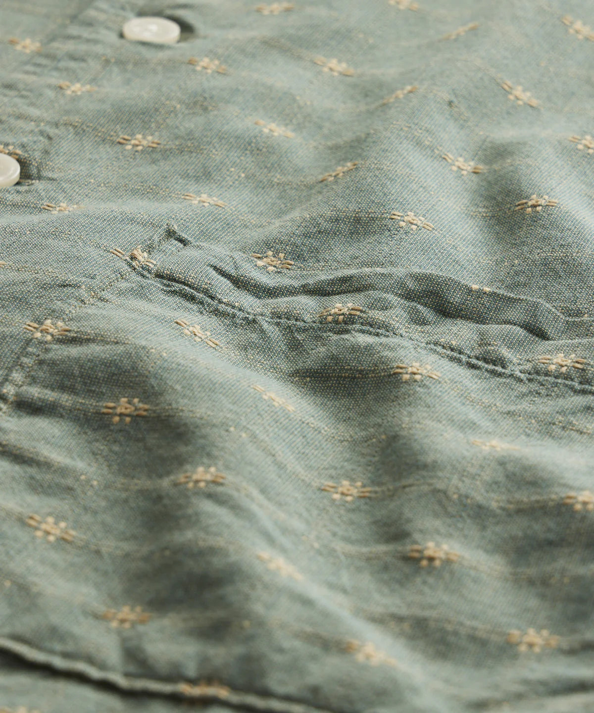 Todd Snyder - TODD SNYDER LEISURE SHIRT IN GREEN MEDALLION - Rent With Thred