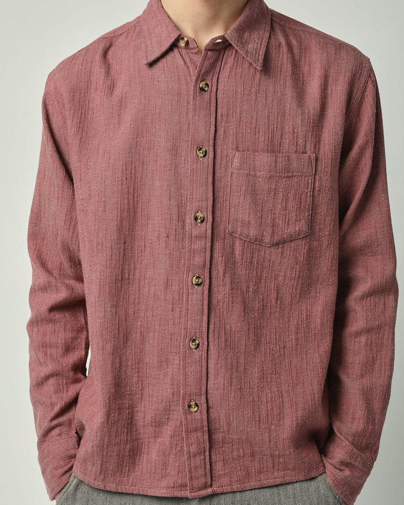 Corridor - CORRIDOR SLUB TWILL LONG SLEEVE IN WILD GINGER - Rent With Thred