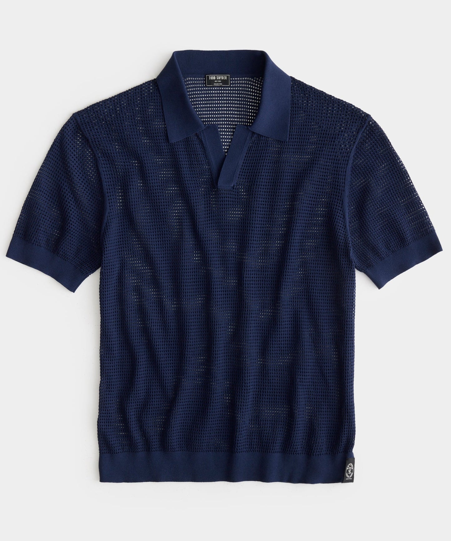Todd Snyder - TODD SNYDER COTTON-NYLON MESH POLO IN NAVY - Rent With Thred
