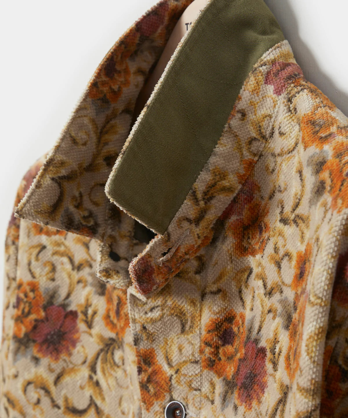 Todd Snyder - TODD SNYDER JAPANESE CORDUROY BARN JACKET IN CREAM FLORAL - Rent With Thred