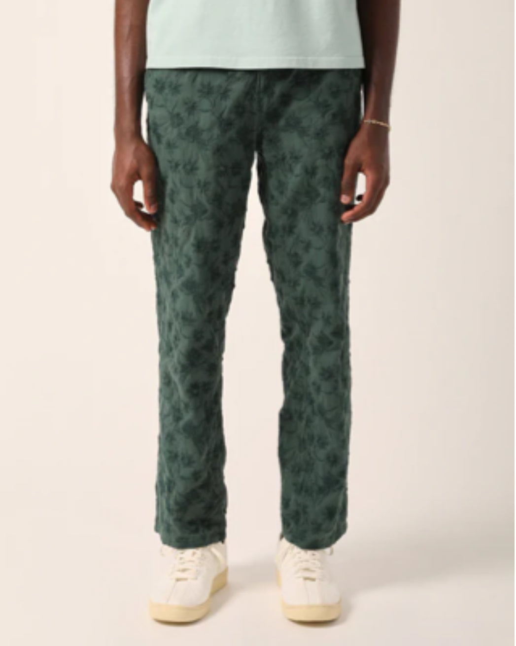 Corridor - CORRIDOR FLORAL EMBROIDERED TROUSER IN GREEN - Rent With Thred