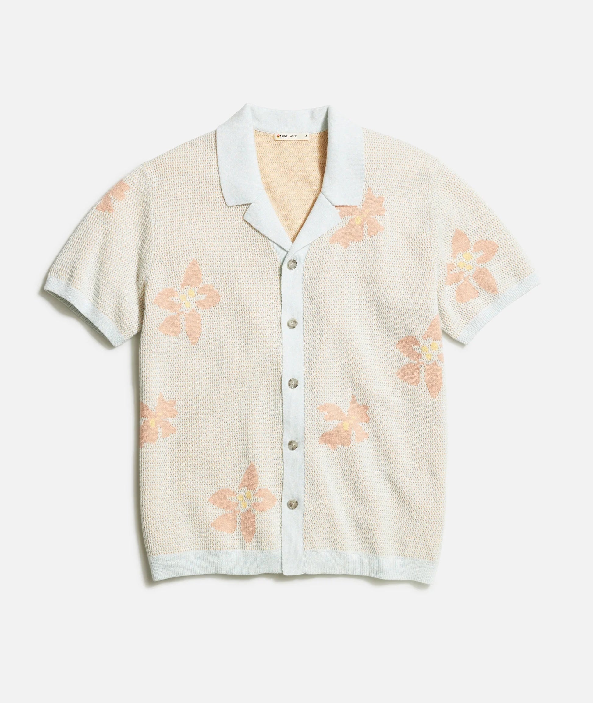 Marine Layer - MARINE LAYER ASHER SWEATER RESORT SHIRT IN LIGHT AQUA - Rent With Thred