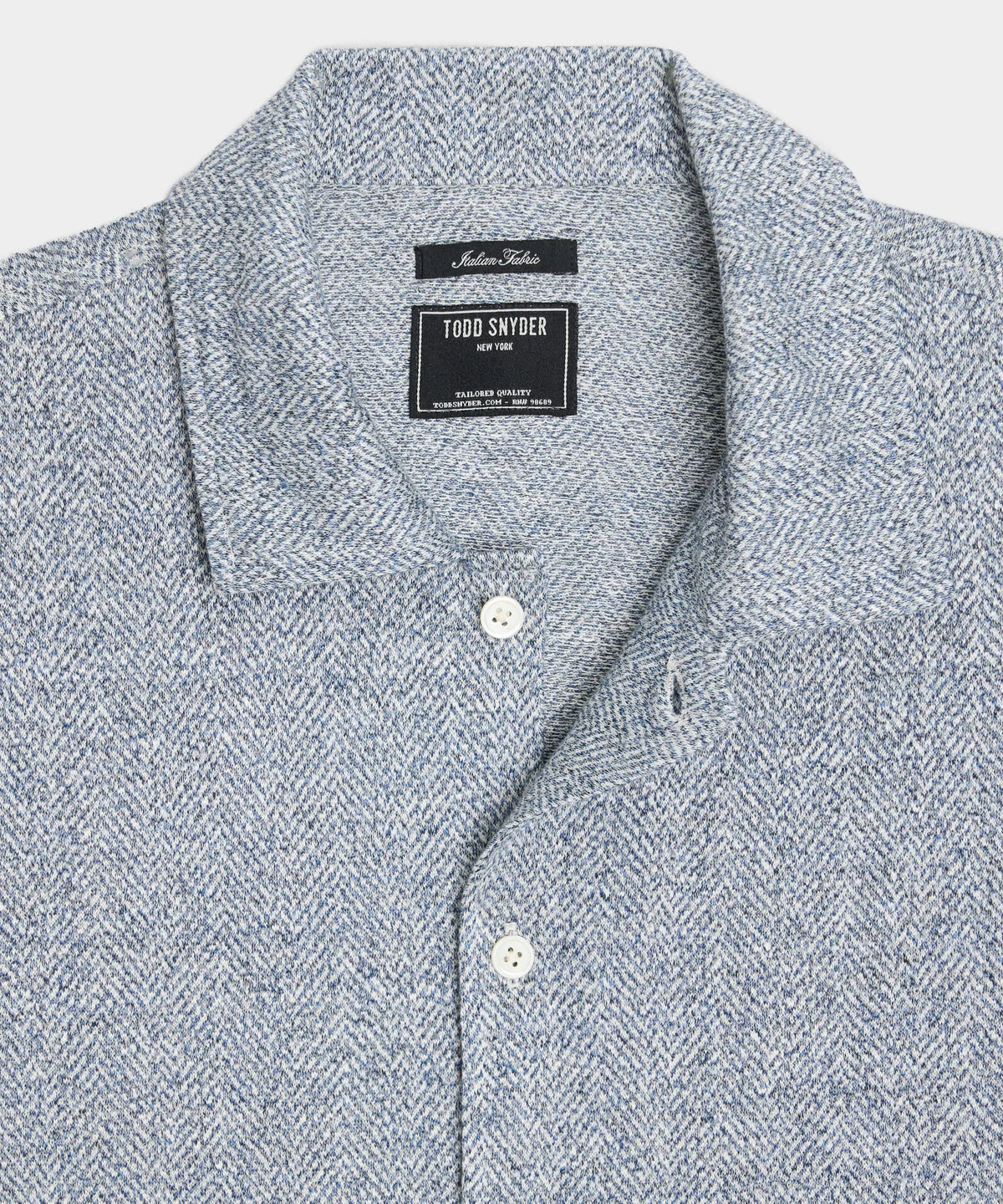 Todd Snyder - TODD SNYDER LINEN-COTTON KNIT SHIRT IN BLUE NOTE - Rent With Thred