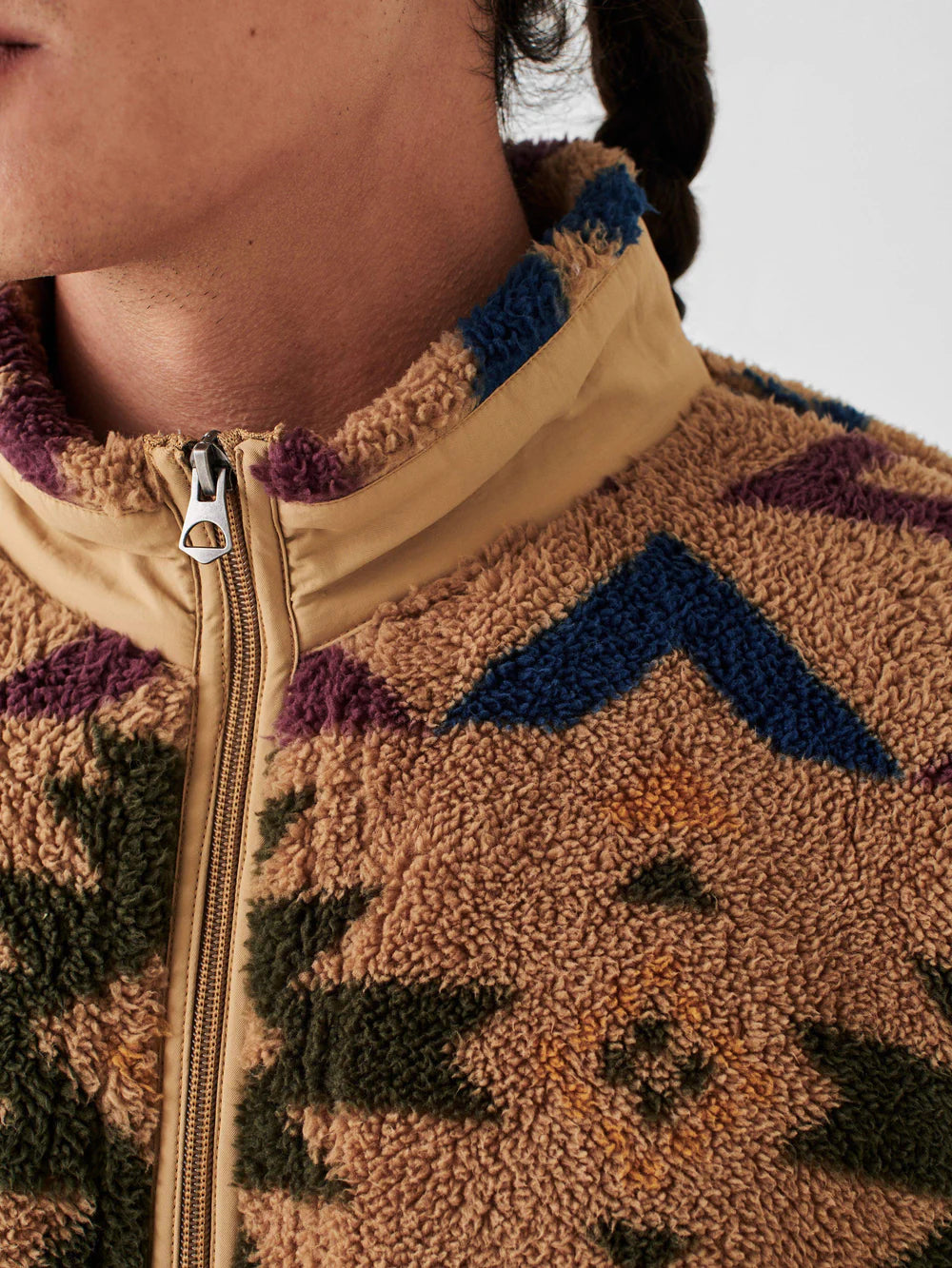 Faherty - FAHERTY DOUG GOOD FEATHER HIGH PILE FLEECE FULL ZIP IN DESERT NORTH STAR - Rent With Thred