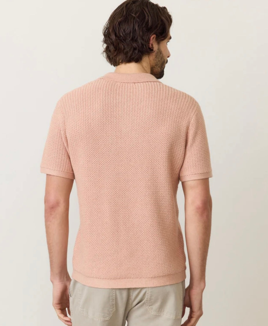 Marine Layer - MARINE LAYER CONRAD SWEATER POLO IN RAW EARTH - Rent With Thred