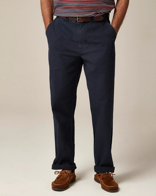 J.CREW NAVY CLASSIC TROUSER IN CANVAS
