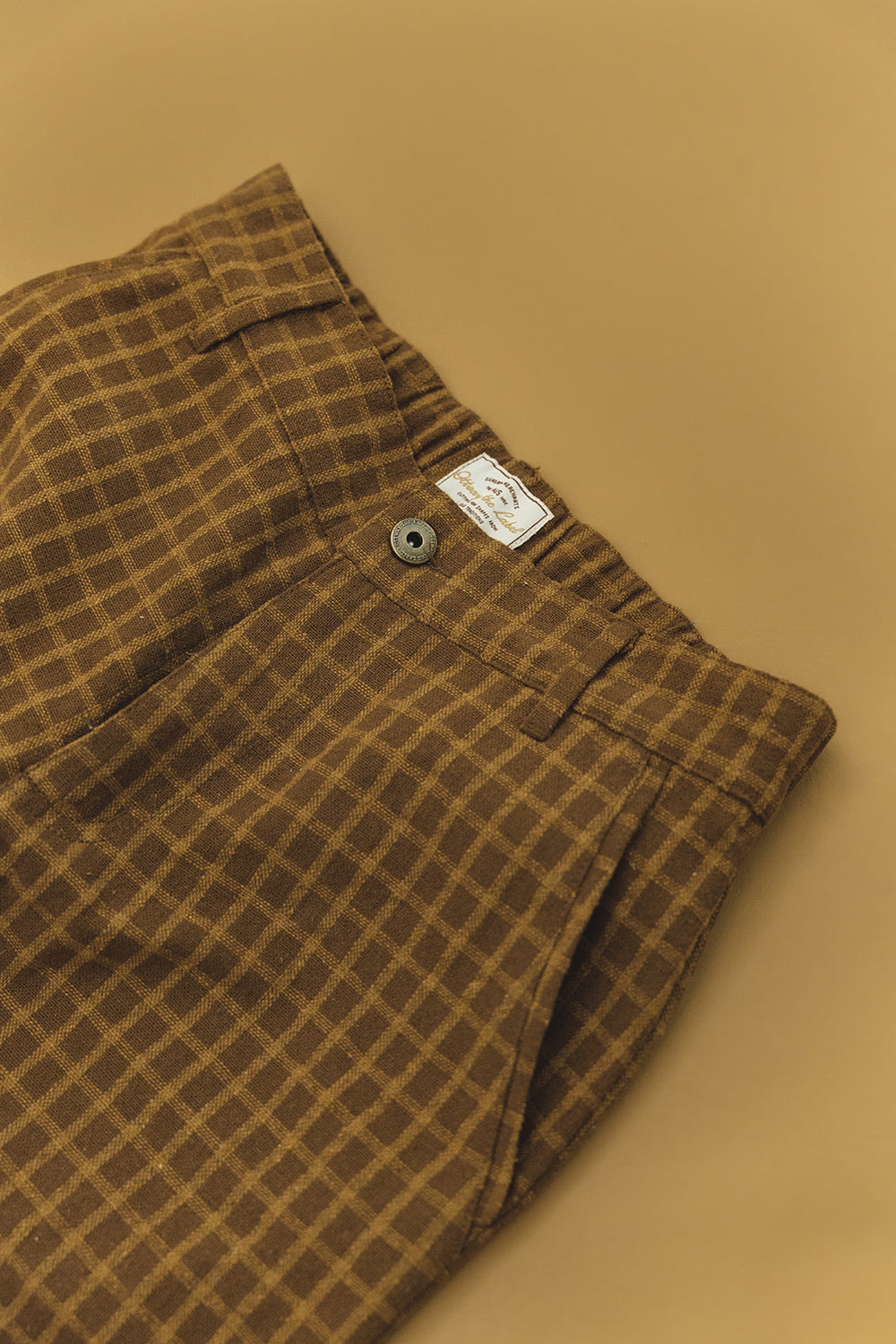 Ottway the Label - OTTWAY KORA PANTS IN BROWN CHECKED - Rent With Thred