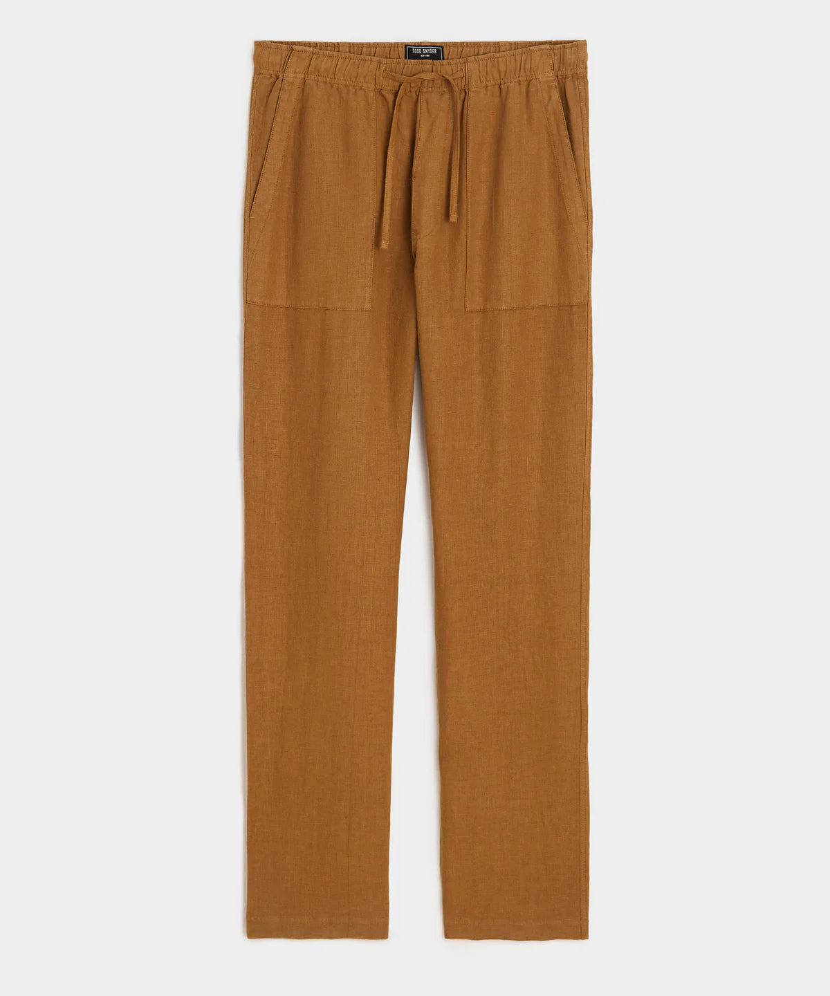 TODD SNYDER STRAIGHT FIT LINEN BEACH PANT IN GOLDEN ROD