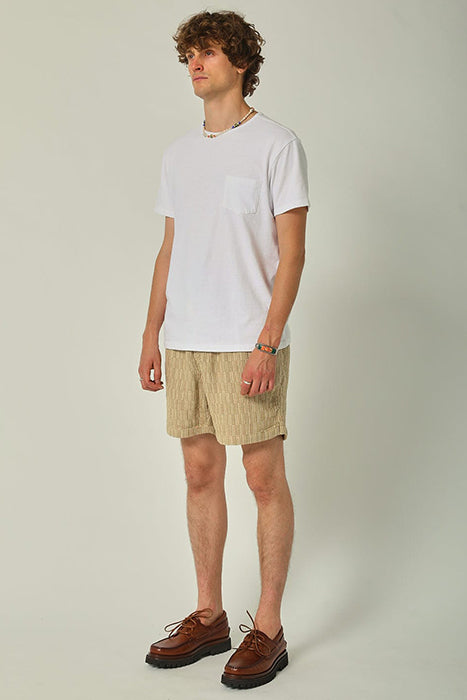 Corridor - CORRIDOR RAINBOW WEAVE SHORTS IN NATURAL - Rent With Thred