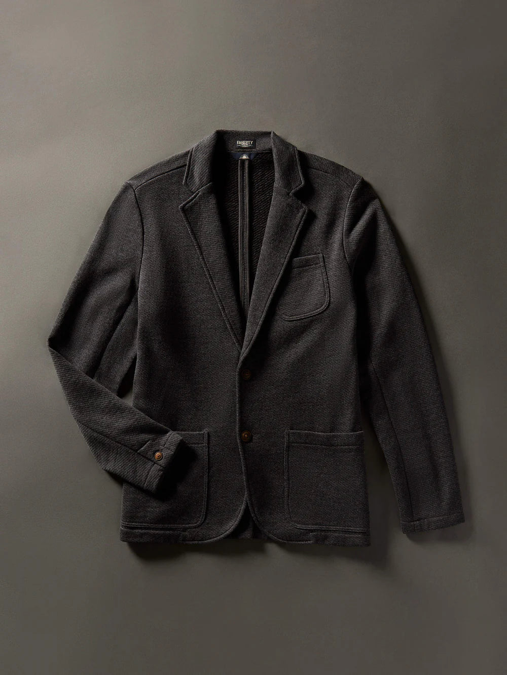 Faherty - FAHERTY INLET KNIT BLAZER IN BLACK SKY MELANGE - Rent With Thred