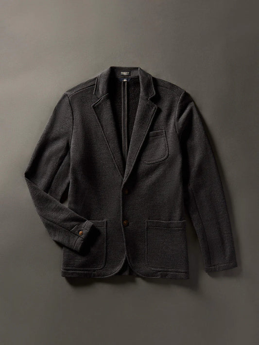 Faherty - FAHERTY INLET KNIT BLAZER IN BLACK SKY MELANGE - Rent With Thred