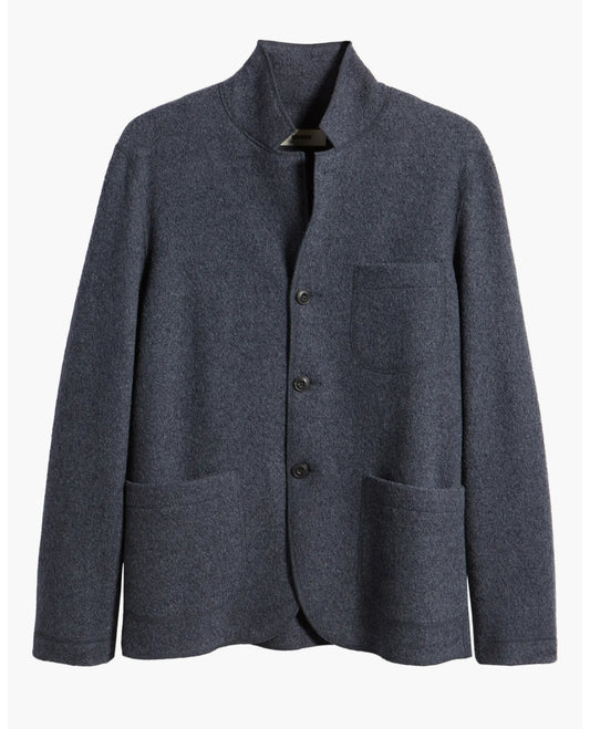 Buck Mason - BUCK MASON FELTED CHORE COAT IN MARLED NAVY - Rent With Thred