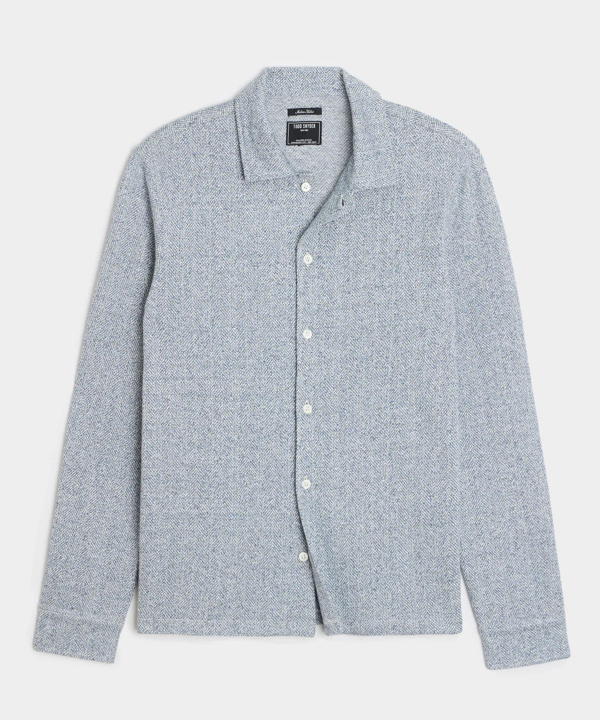 Todd Snyder - TODD SNYDER LINEN-COTTON KNIT SHIRT IN BLUE NOTE - Rent With Thred