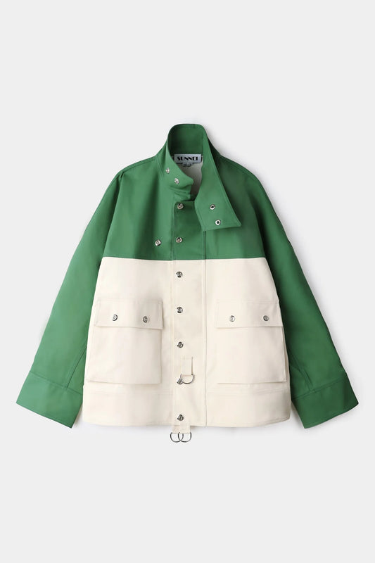 Sunnei - SUNNEI SHORT PINO JACKET IN CREAM AND GREEN - Rent With Thred