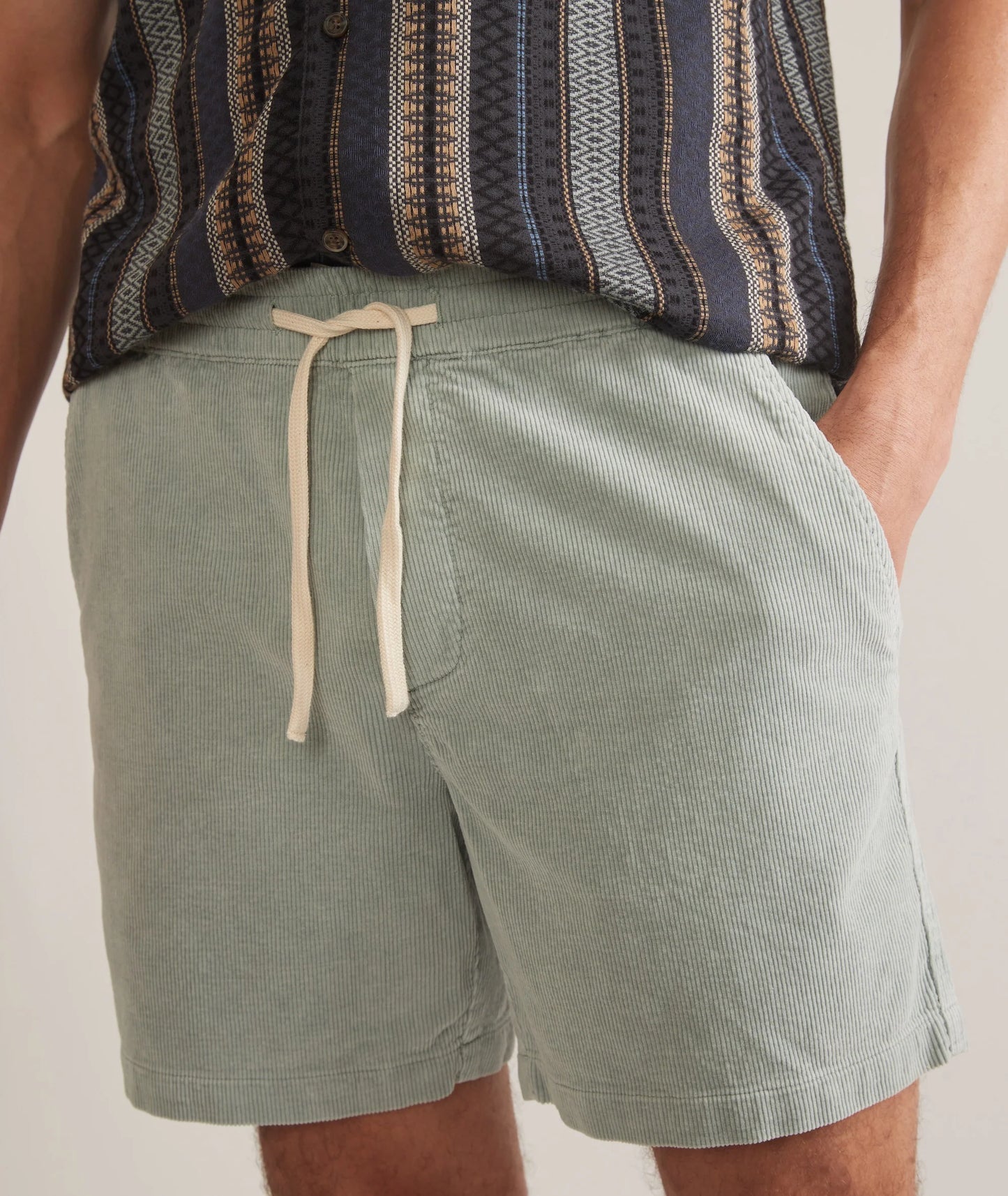 Marine Layer - MARINE LAYER 6” SATURDAY CORD SHORT IN GREY MIST - Rent With Thred