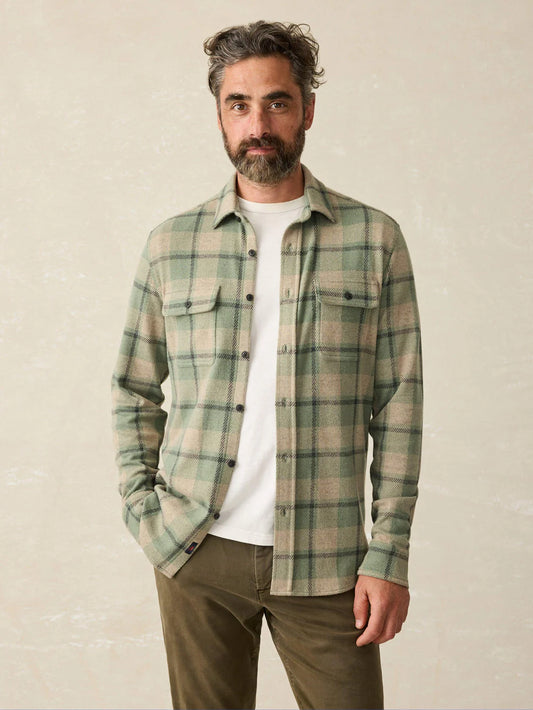 Faherty - FAHERTY LEGEND SWEATER SHIRT IN FOREST DRIVE PLAID - Rent With Thred