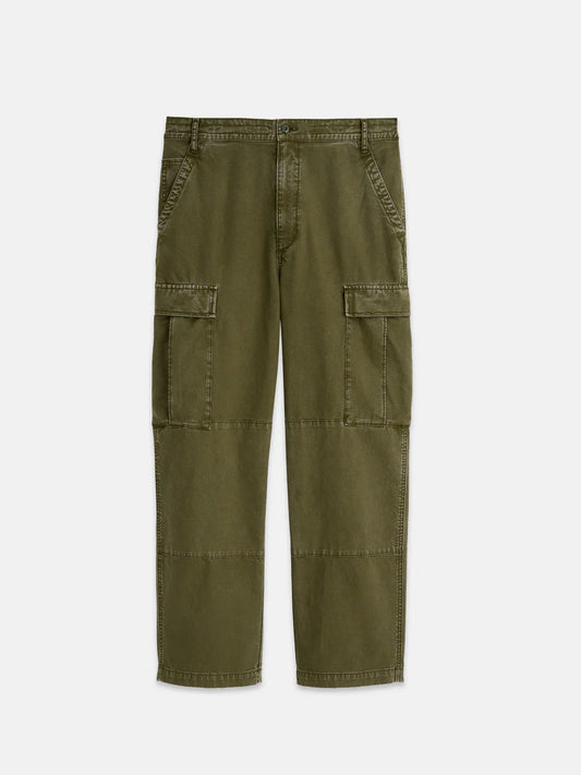 Alex Mill - ALEX MILL GARMENT DYED CANVAS CARGO PANT IN FIELD OLIVE - Rent With Thred