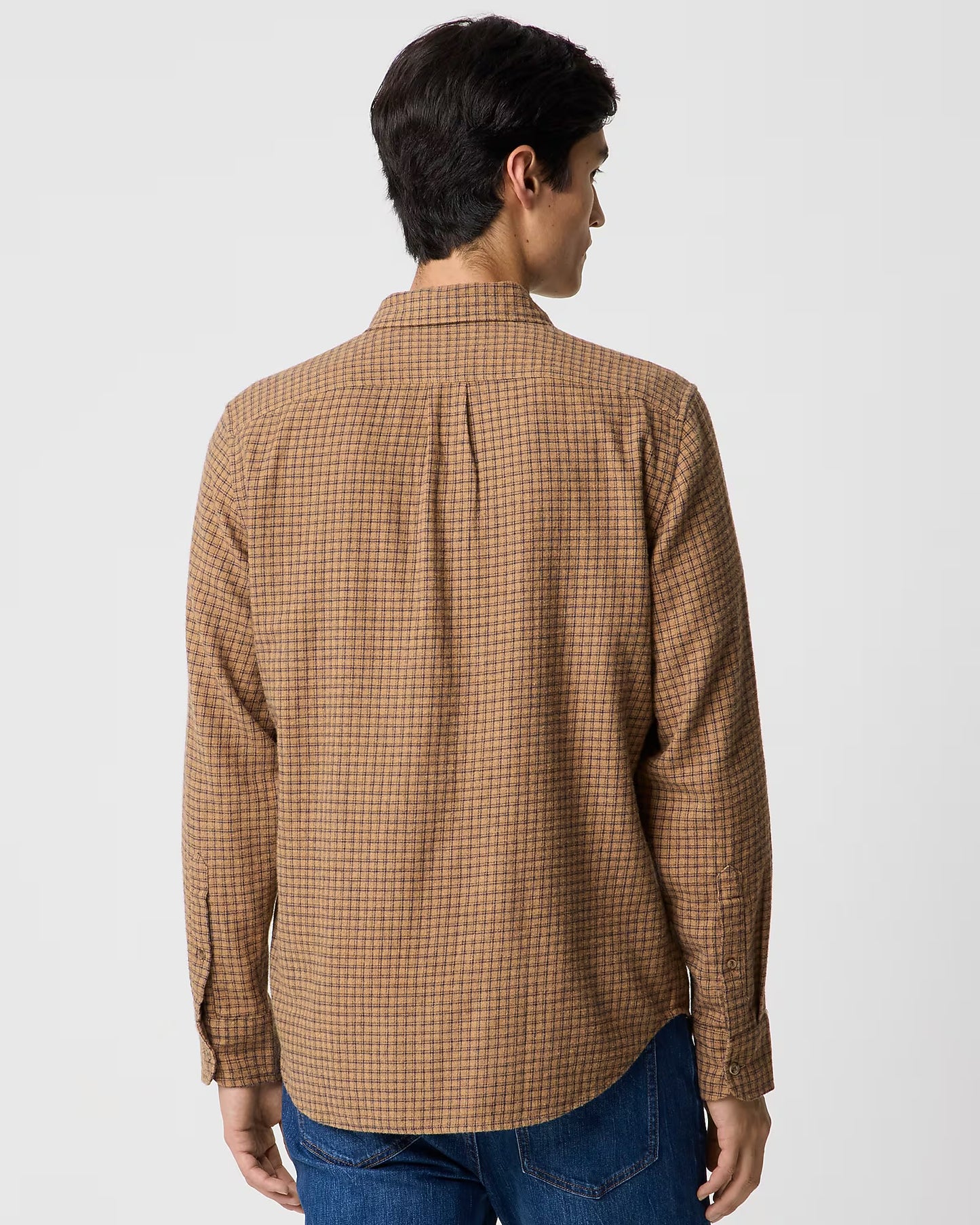J. Crew - J.CREW BRUSHED TWILL SHIRT IN HEATHER CAMEL MULTI - Rent With Thred