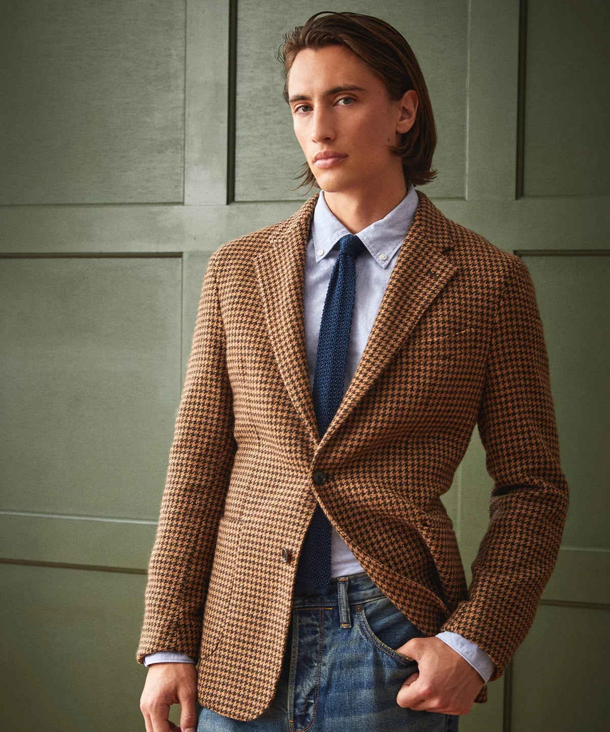Todd Snyder - TODD SNYDER ITALIAN MADISON SPORT COAT IN BROWN HOUNDSTOOTH - Rent With Thred