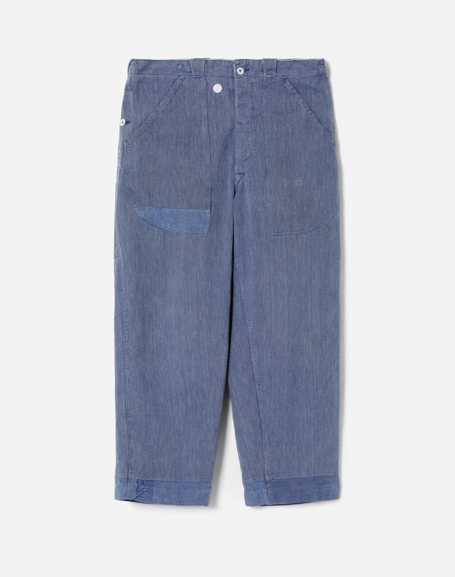 RE/DONE - RE/DONE UPCYCLED SWISS DECK TROUSERS IN ASSORTED BLUE - Rent With Thred
