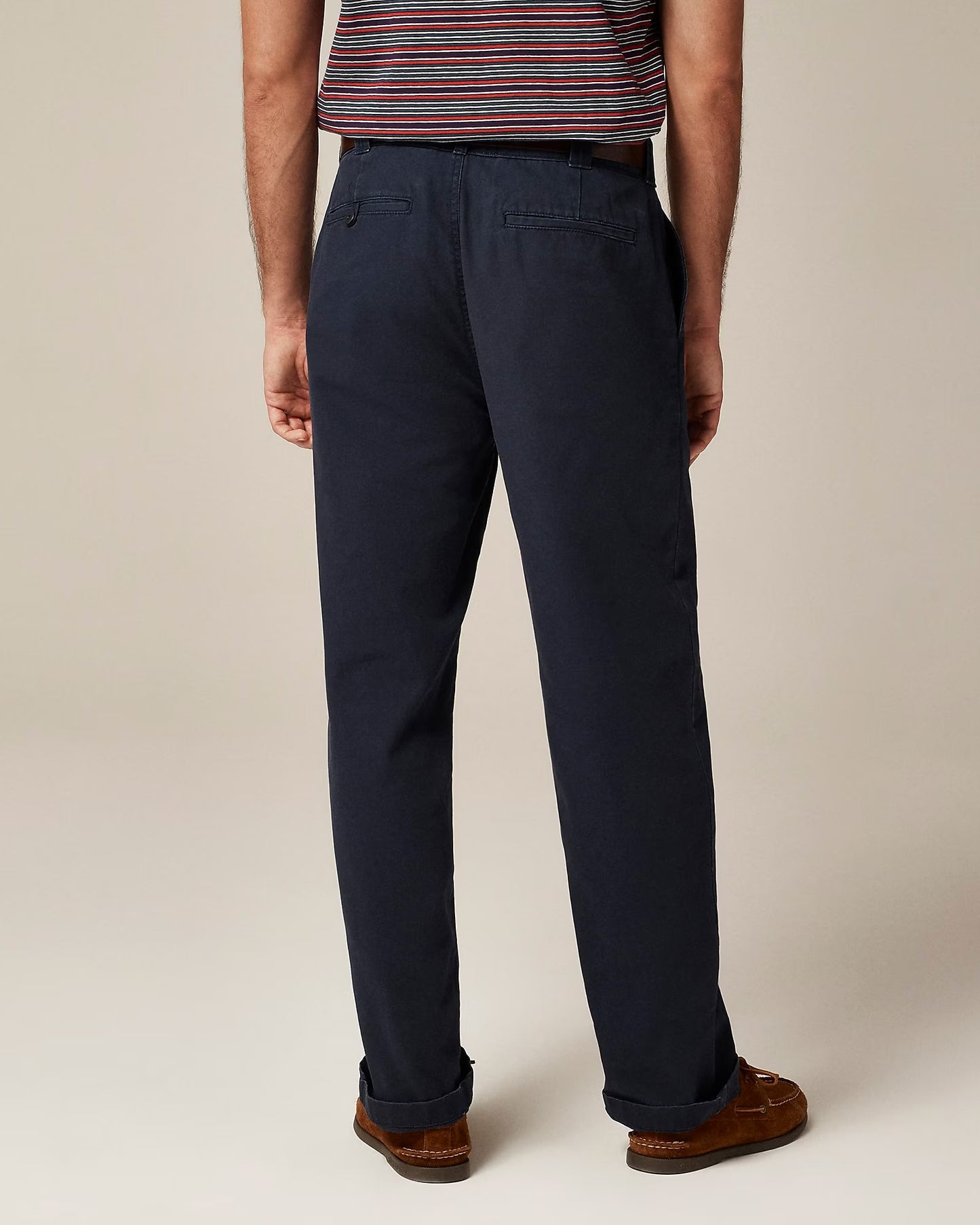 J.CREW NAVY CLASSIC TROUSER IN CANVAS