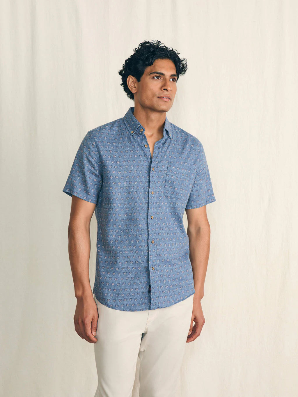 Faherty - FAHERTY BREEZE SS SHIRT IN PARADISE PALM - Rent With Thred