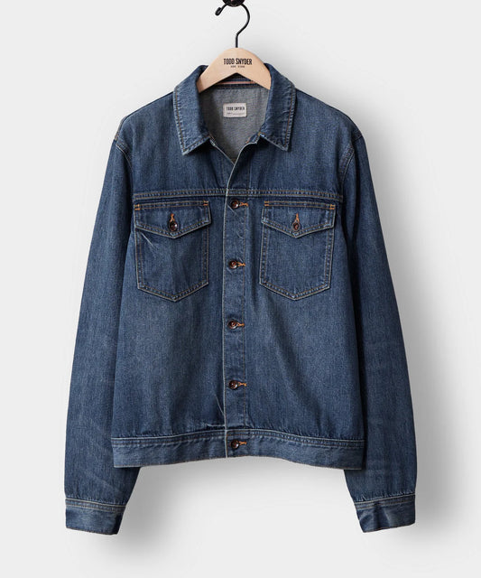 Todd Snyder - TODD SNYDER SELVEDGE DENIM JACKET IN MEDIUM WASH - Rent With Thred