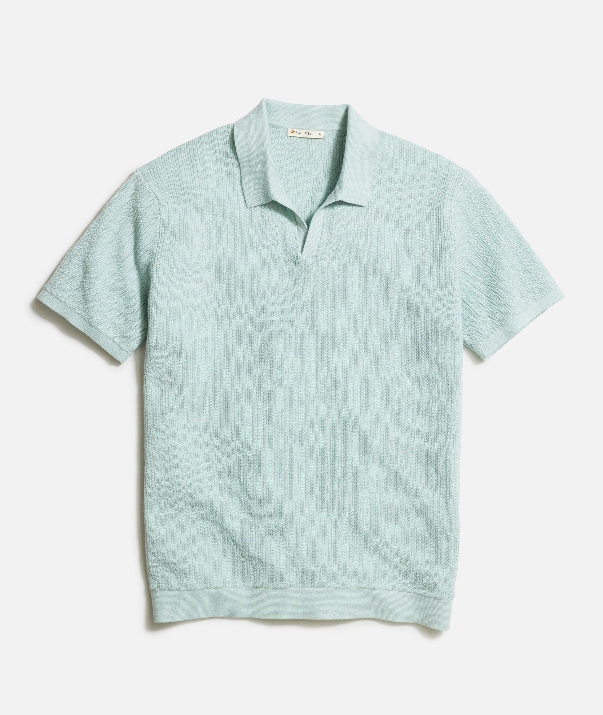 Marine Layer - MARINE LAYER LIAM SWEATER POLO IN EUCALYPTUS - Rent With Thred