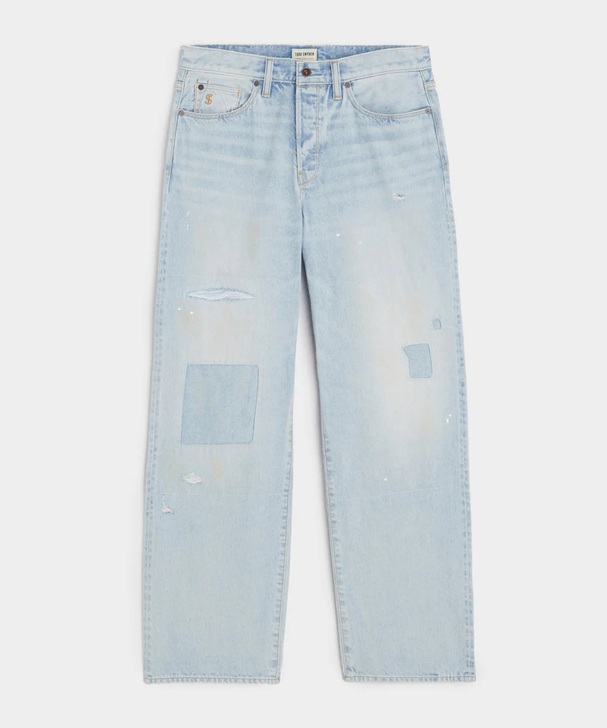 Todd Snyder - TODD SNYDER RELAXED SELVEDGE JEAN IN DISTRESSED PATCH AND REPAIR - Rent With Thred
