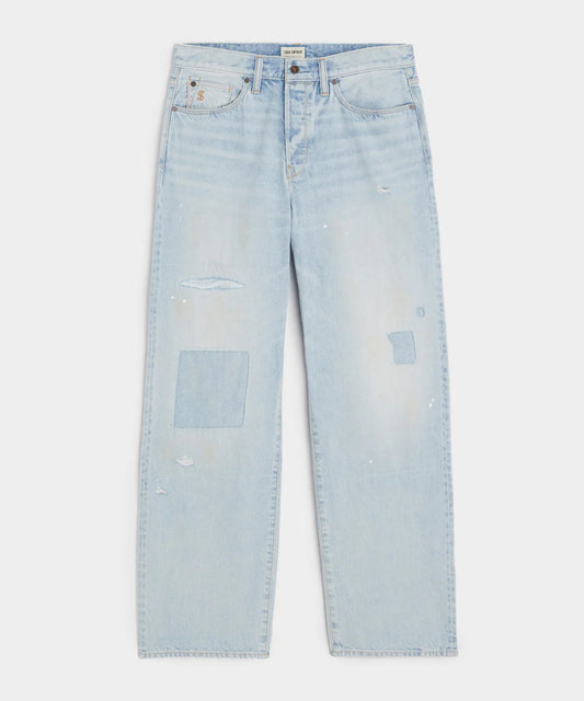 Todd Snyder - TODD SNYDER RELAXED SELVEDGE JEAN IN DISTRESSED PATCH AND REPAIR - Rent With Thred