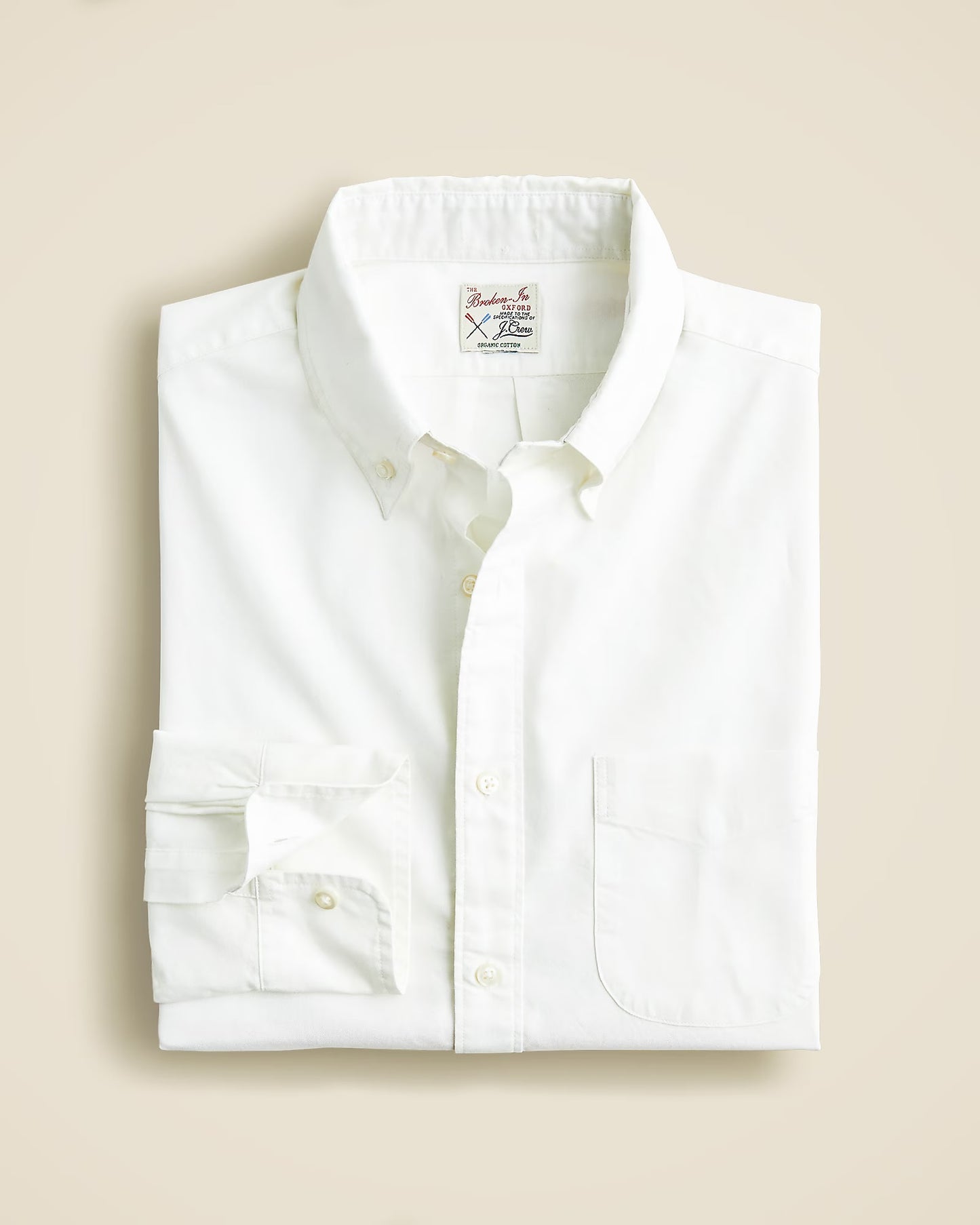 J. Crew - J.CREW BROKEN-IN ORGANIC OXFORD SHIRT IN WHITE - Rent With Thred