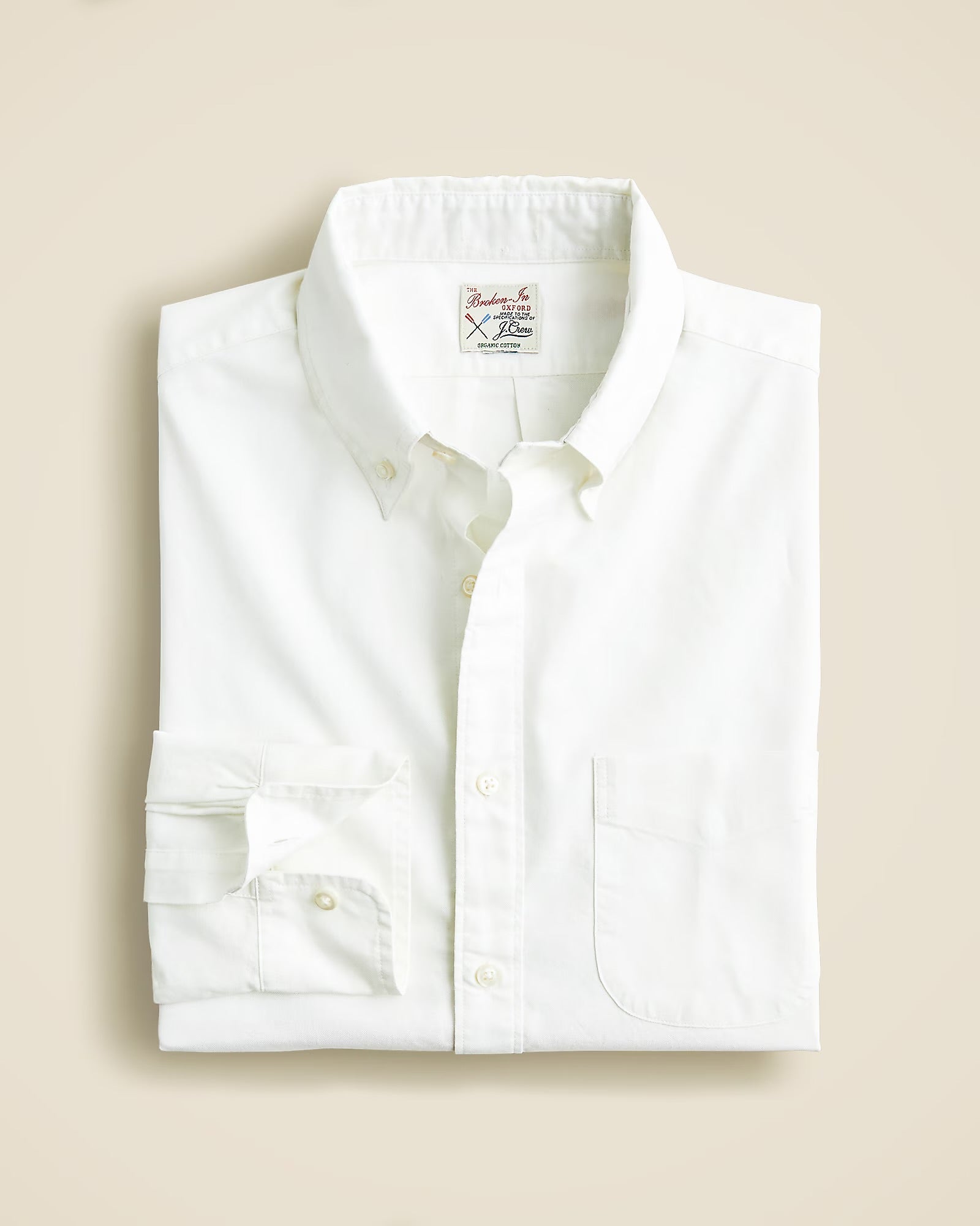 J. Crew - J.CREW BROKEN-IN ORGANIC OXFORD SHIRT IN WHITE - Rent With Thred
