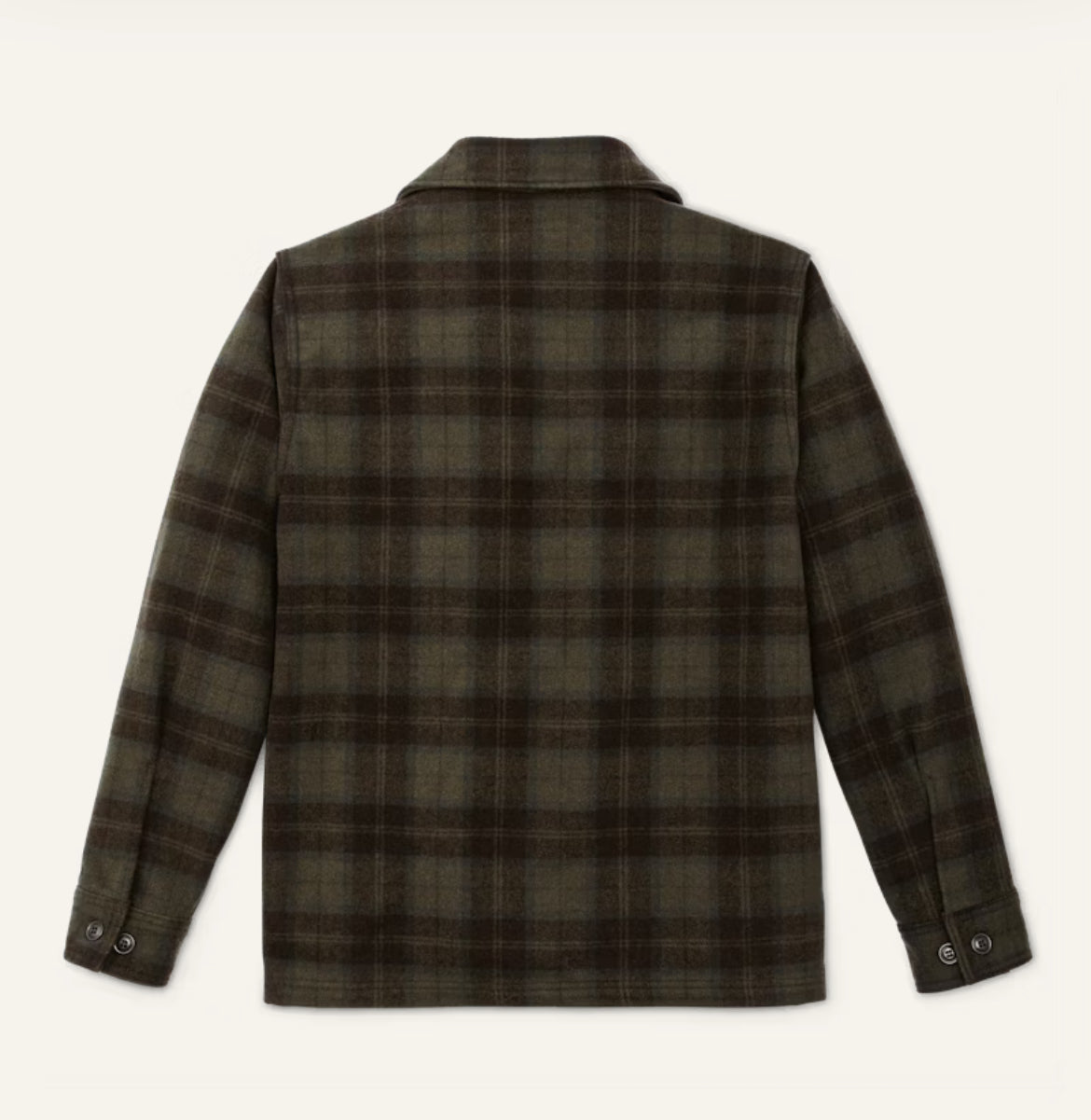 Filson - FILSON WOOL JAC-SHIRT IN OLIVE AND BROWN PLAID - Rent With Thred