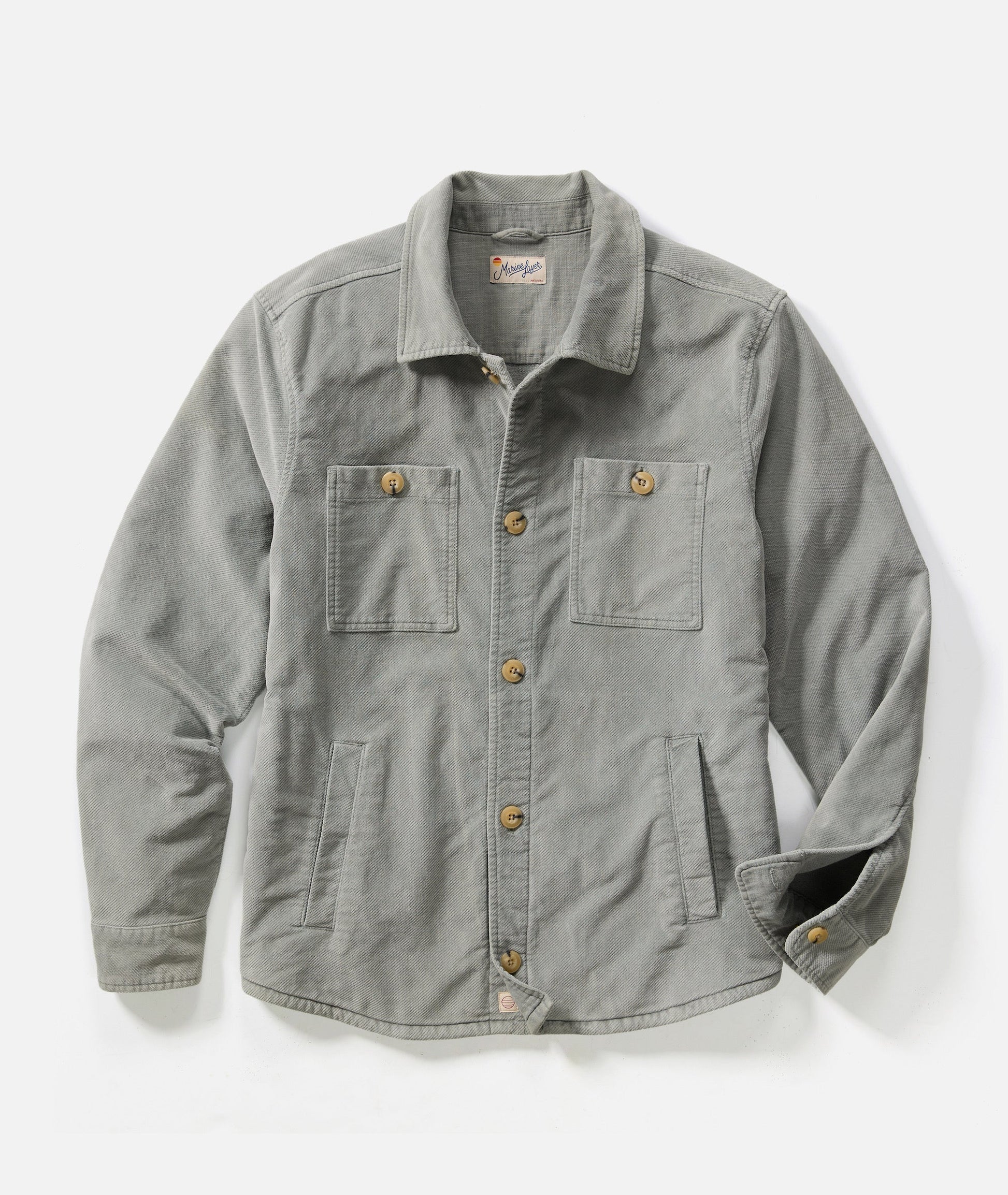 Marine Layer - MARINE LAYER MAX MOLESKIN OVERSHIRT IN SLATE - Rent With Thred