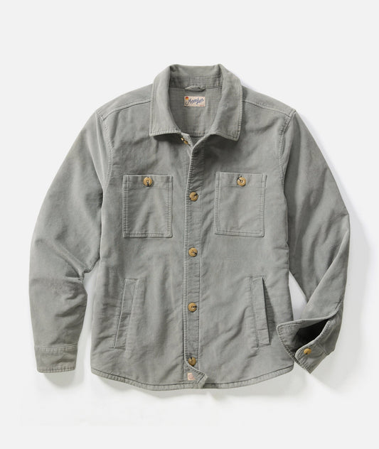 Marine Layer - MARINE LAYER MAX MOLESKIN OVERSHIRT IN SLATE - Rent With Thred