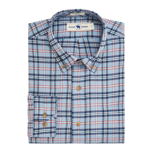 Onward Reserve - ONWARD RESERVE IVERNESS FEATHERWEIGHT FLANNEL IN ENDLESS SKY - Rent With Thred
