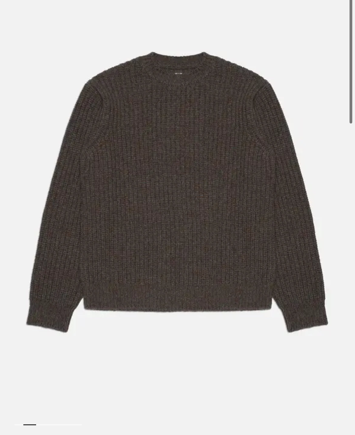 Nudie Jeans - NUDIE JEANS AUGUST CHUNKY KNIT CREW NECK IN BROWN - Rent With Thred