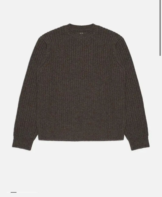 Nudie Jeans - NUDIE JEANS AUGUST CHUNKY KNIT CREW NECK IN BROWN - Rent With Thred