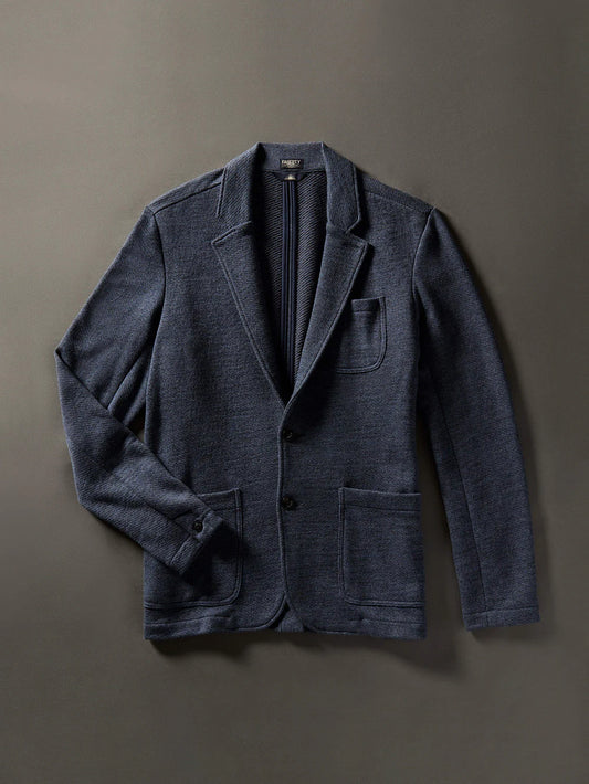 Faherty - FAHERTY INLET KNIT BLAZER IN DEEP NAVY MELANGE - Rent With Thred