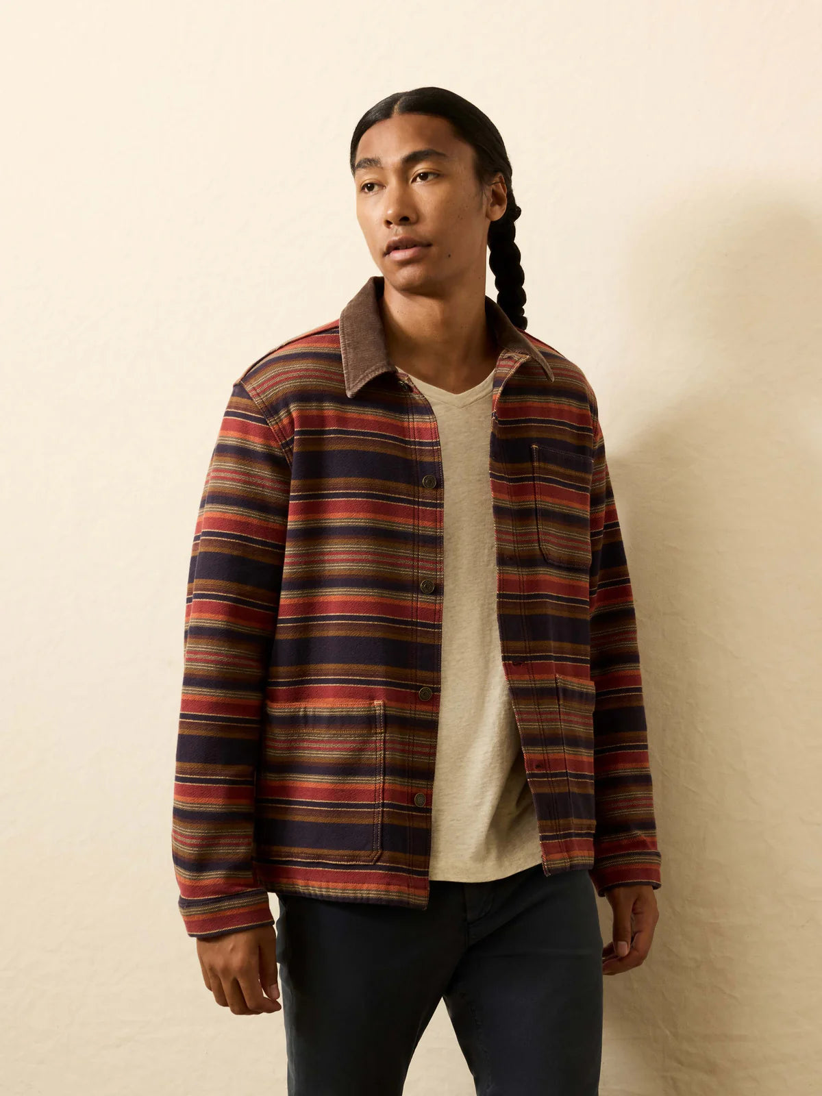 Faherty - FAHERTY HIGH RIDGE TWILL STUDIO JACKET IN NIGHT TIME FIRE - Rent With Thred