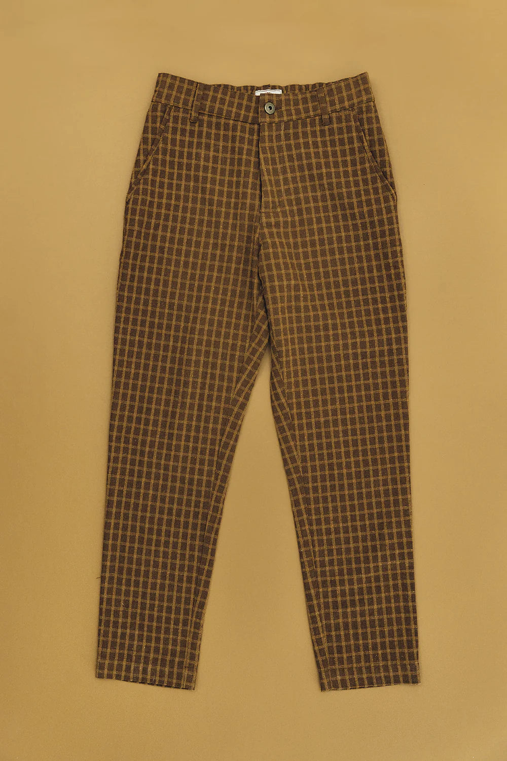 Ottway the Label - OTTWAY KORA PANTS IN BROWN CHECKED - Rent With Thred